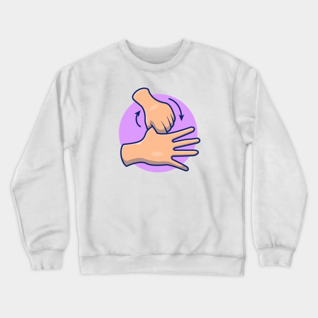 Washing hand cartoon 1 Crewneck Sweatshirt by Catalyst Labs